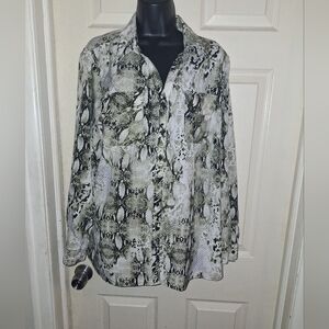Studio works snake print button-down size 1X